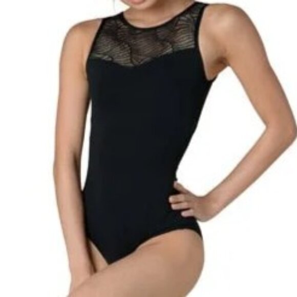 NWT DanznMotion Black Leotard - Medium - Picture 1 of 2